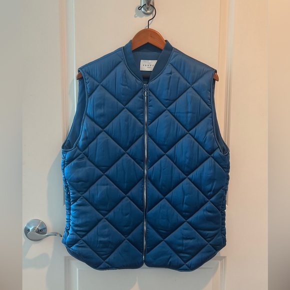 Sandro Blue Oversized Quilted Puffy Vest - Picture 2 of 16